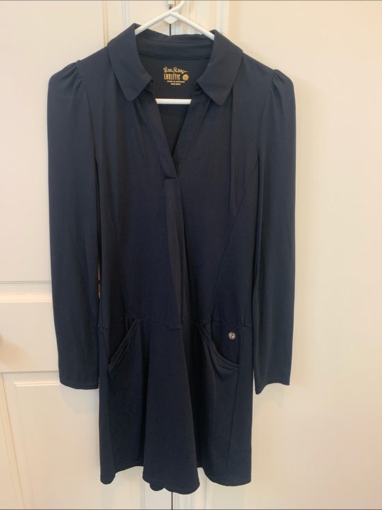 Lilly Pulitzer Dresses & Skirts - LIKE NEW Lilly Pulitzer Luxetic Long Sleeve Collared Dress with Pockets